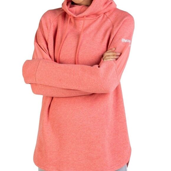 gymshark Slouch Neck Pullover Hoody Mesh Armband Pullover Sweatshirt - Picture 1 of 10